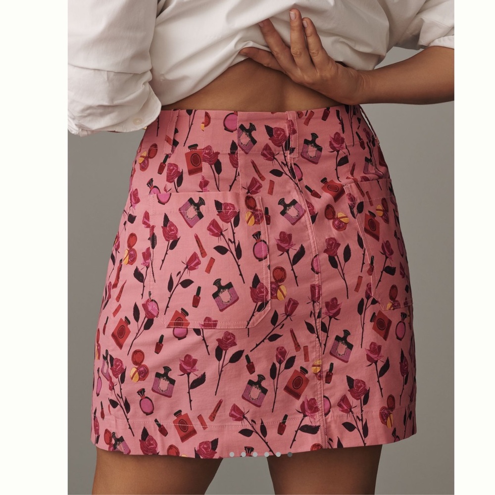 💋Anthropologie Colette Skirt Maeve Anisa Makhoul Mini New Rose Lipstick Perfume